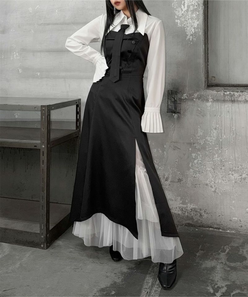 Button bustier camisole one piece