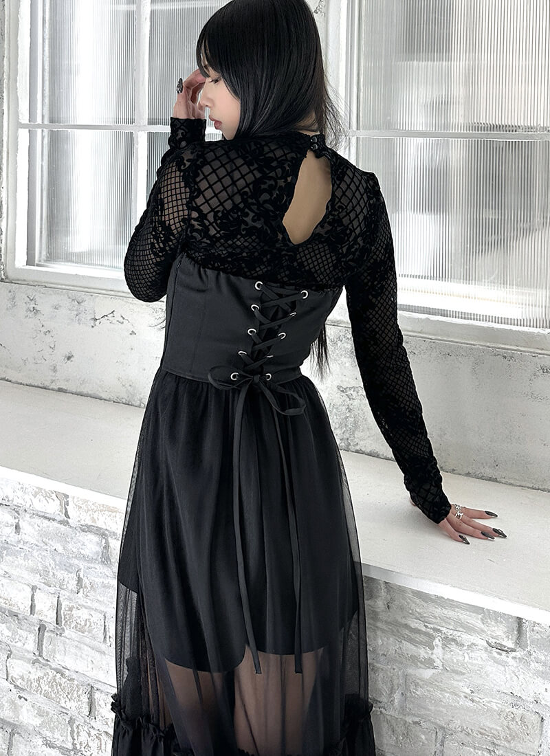 コルセットチュールワンピース
