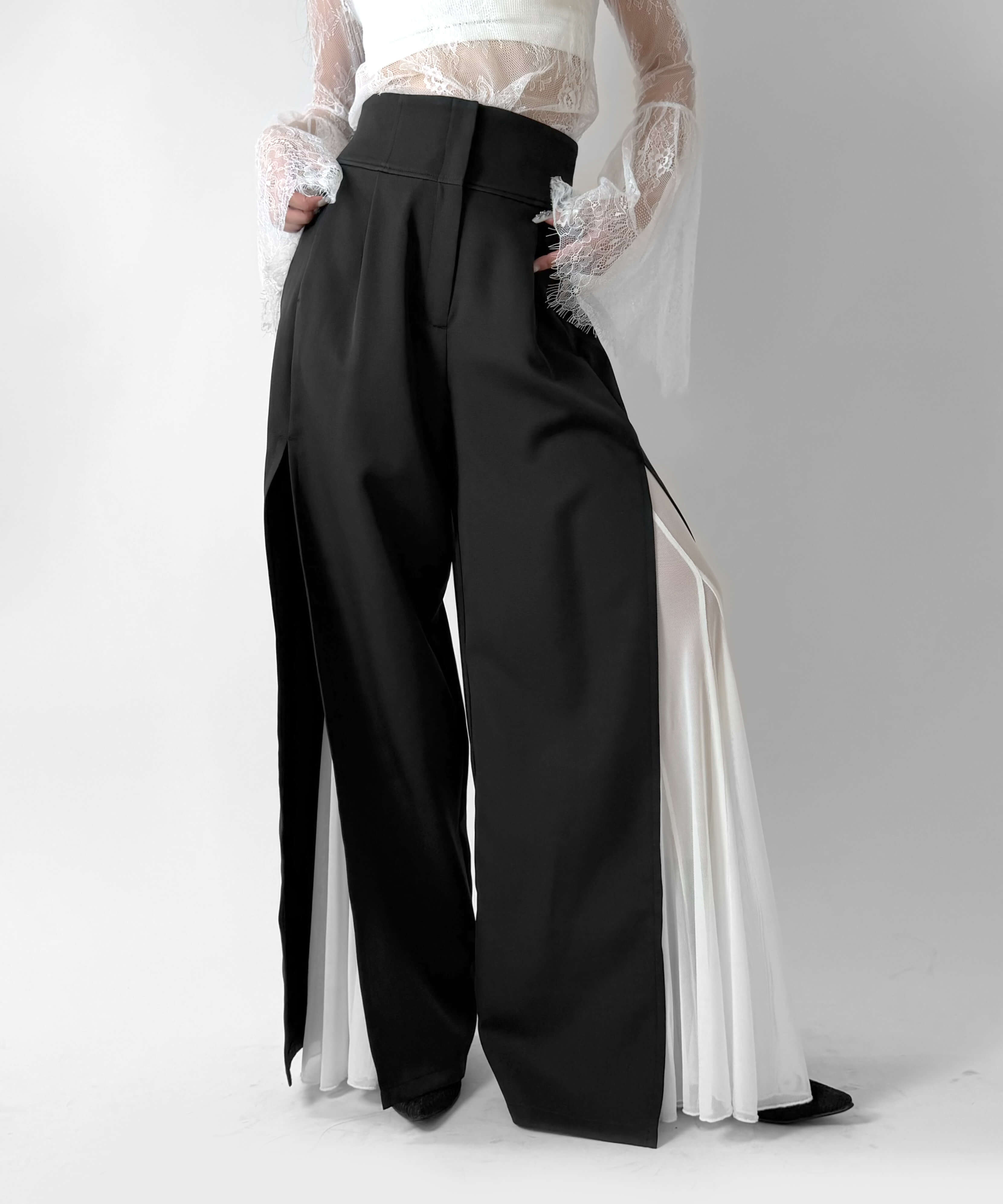 Side slit design slacks