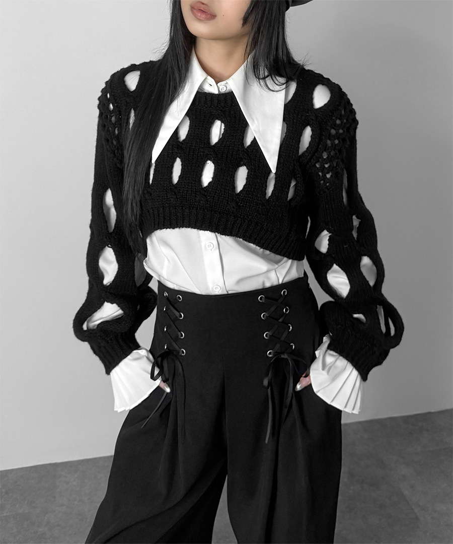 Low gauge design knit