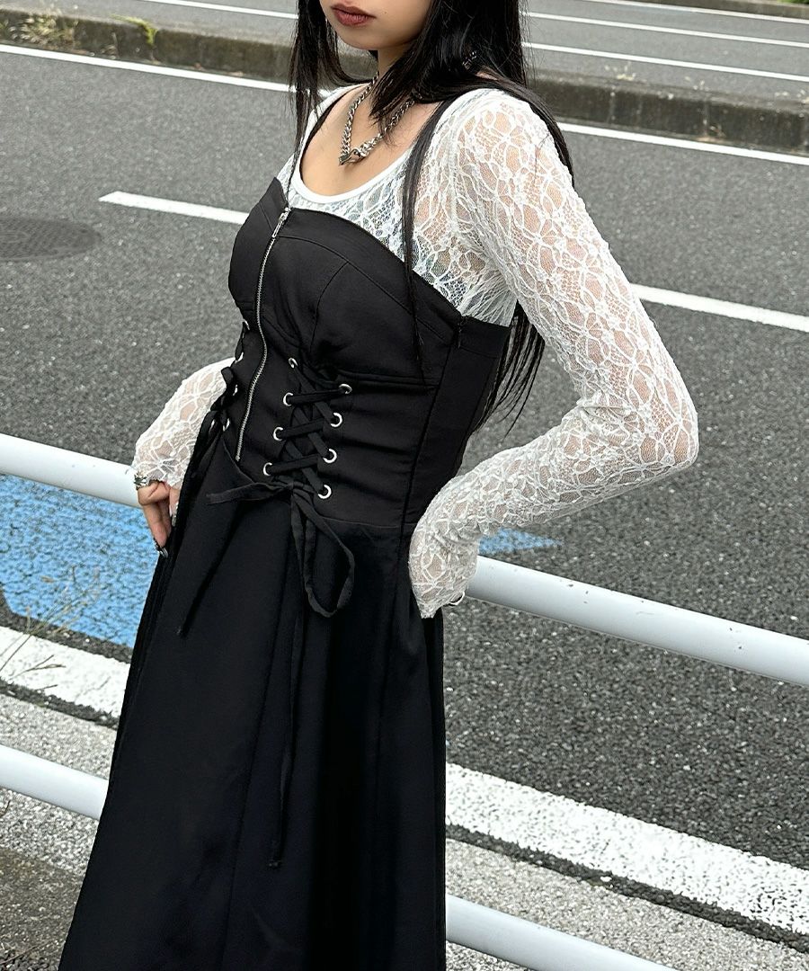 レースアップビスチェワンピース | LVEU.（ラブユ.）