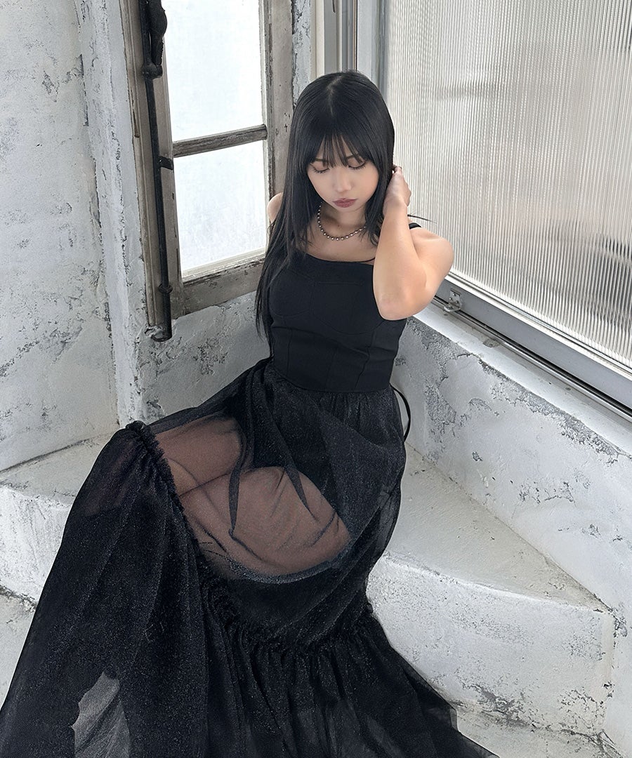 クリオネチュールワンピース コルセットチュールワンピース | LVEU.（ラブユ.）