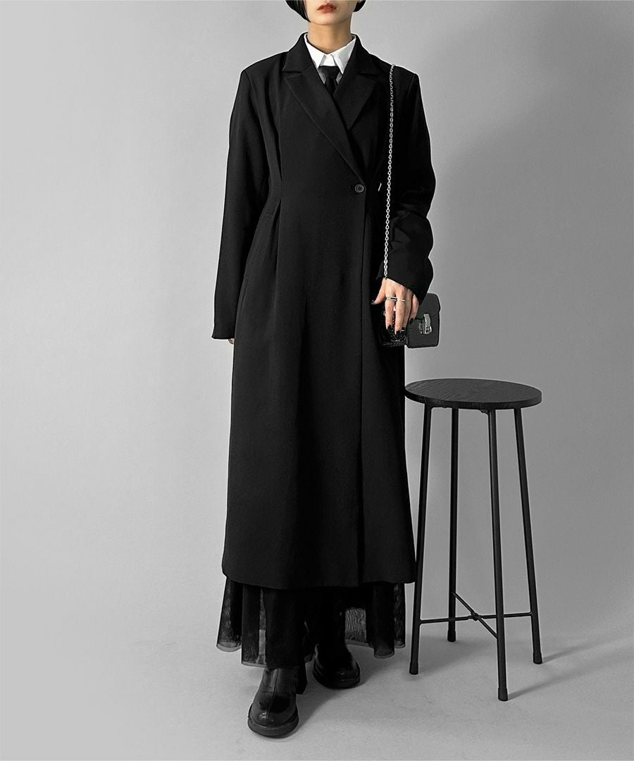 2way tuck design long jacket