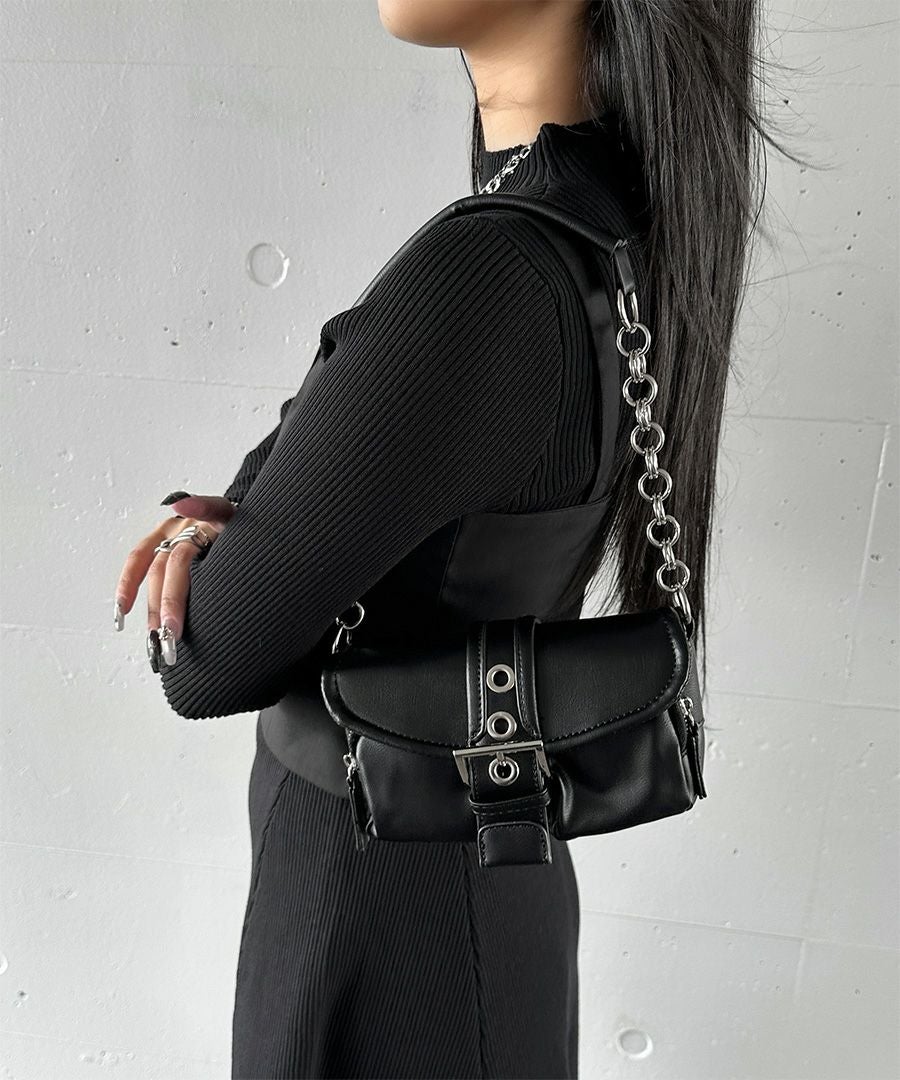 Buckle design hand bag