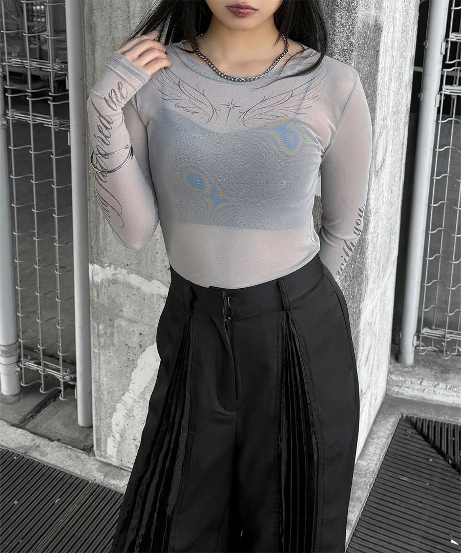 【最終価格】TATOOプリントシアートップス MAISON SPECIAL（メゾンスペシャル）の「TATOOプリントシアーTOP