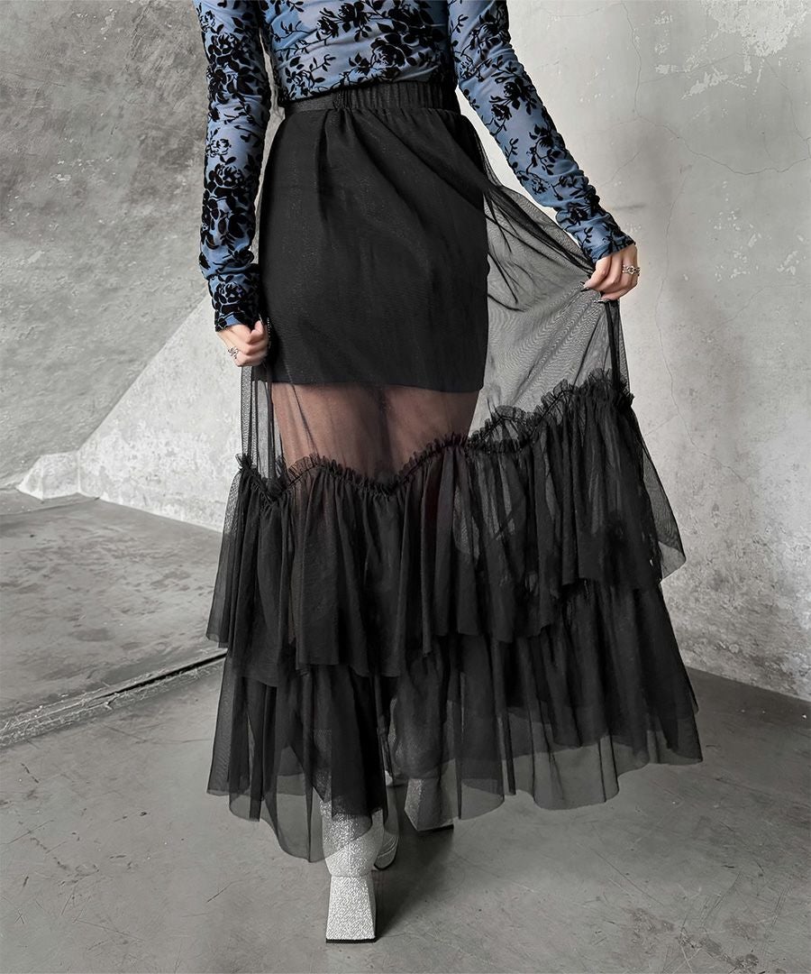 bluelea TULLE TIERED SKIRT チュール スカート チュールティアードスカート | LVEU.（ラブユ.）