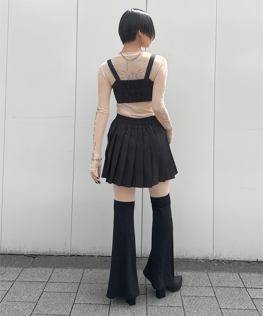 スタッズベルトプリーツミニスカート | LVEU.（ラブユ.）