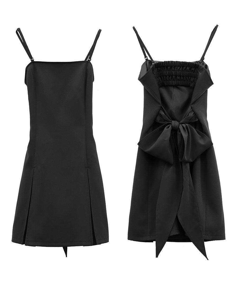 Lily brown バック リボン ミニ ワンピース LILY BROWN ジャガード